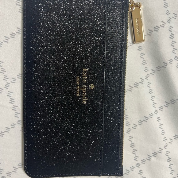 Kate Spade Black Glitter Card Holder - Picture 4 of 5